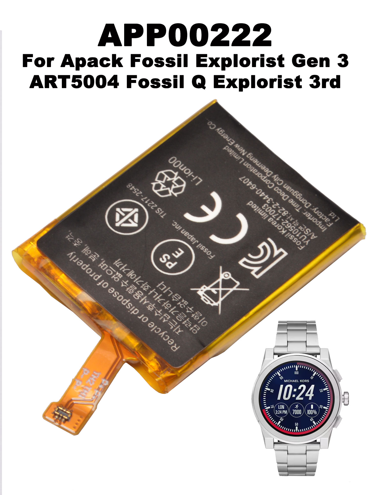 3.8V 370mAh APP00222 Replaceme - đánh giá và giá Smartwatch Watches Michael Kors