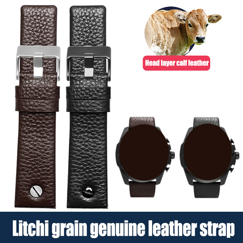 Genuine Leather Watchband 24mm - đánh giá và giá Diesel Watches Smartwatch