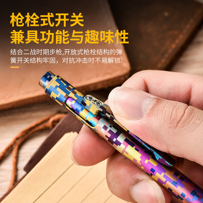 EDC Titanium Alloy Pen With Co - đánh giá và giá Tritium Gas Tube