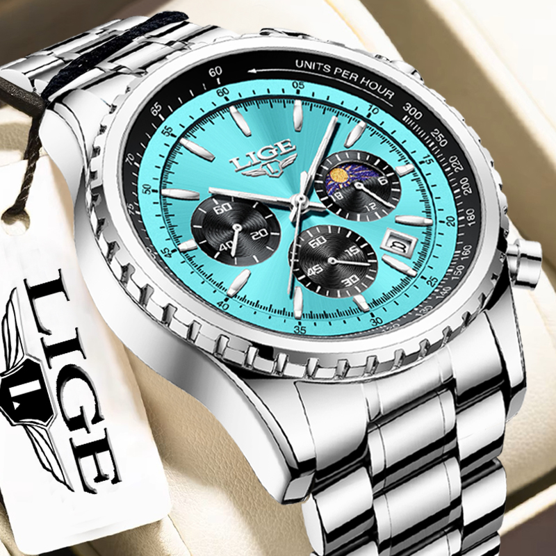 LIGE Fashion Top Brand Luxury  - đánh giá và giá Smartwatch Branded Watches For Men