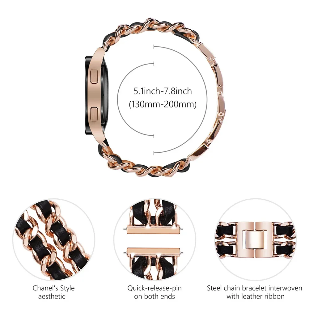 Leather+Metal Straps For Huawe - đánh giá và giá Smartwatch Samsung Watches For Women